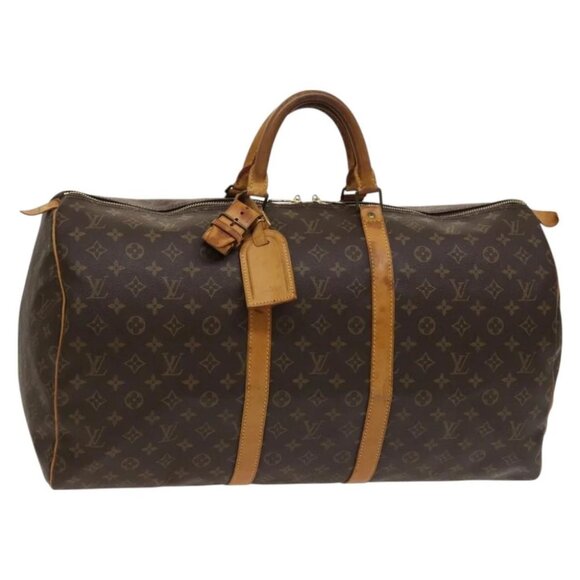 LOUIS VUITTON Monogram Keepall 55 Boston Bag M41424 LV Auth 121191 - Picture 1 of 16